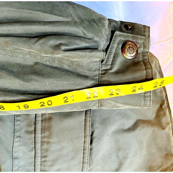 St Johns Bay Vintage Winter Jacket Removable Liner Hood Army Green Quilted M Men - Picture 10 of 16